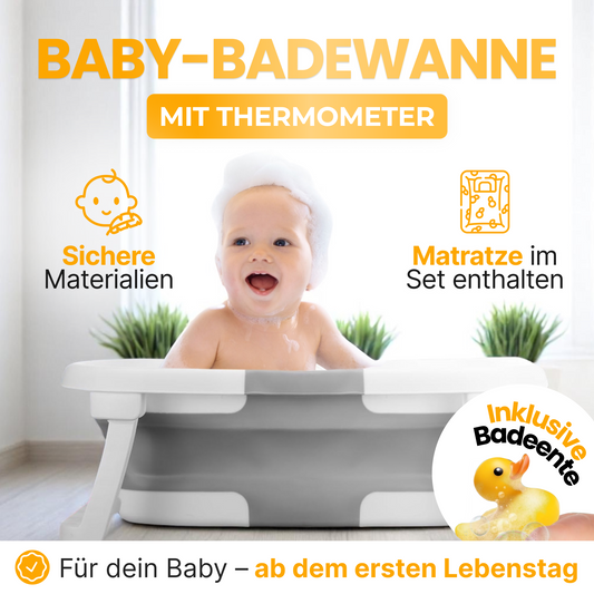Babybadewanne mit Thermometer