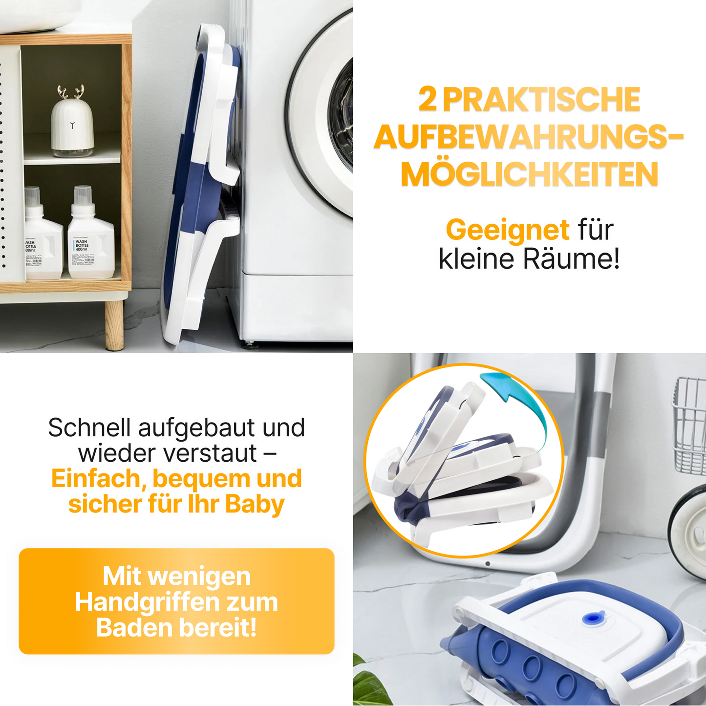 Babybadewanne mit Thermometer