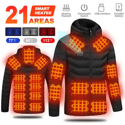  beheizbare Winterjacke für Damen und Herren